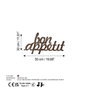 Wallity Rusty Bon Appetit Escultura de pared de metal